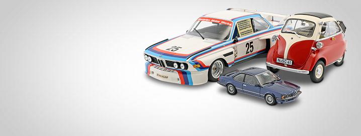 BMW modelcars We offer high-quality BMW
model cars in the scales 1:43 
and 1:18 at reasonable prices.